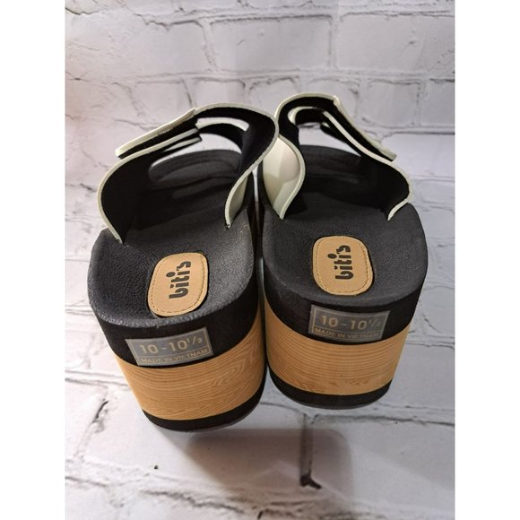 Bitis White Slip on platform‎ sandals NEW - Picture 5 of 6